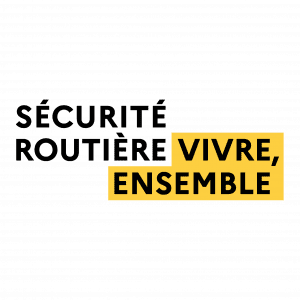 Logo de la sécurité routière avec le slogan Vivre, ensemble